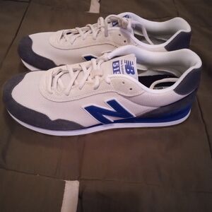 New Balance 515 Men's White and Blue Sneakers